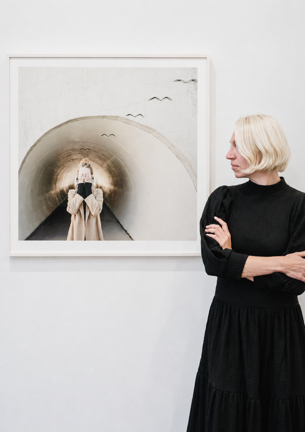 Dasha Pears at Her Exhibit at the Tint Gallery in San Francisco, 2022